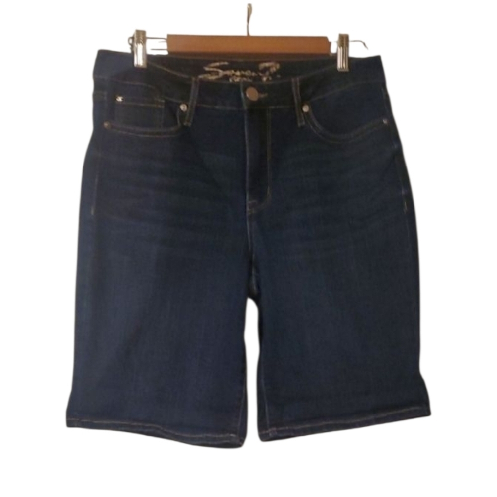 Seven7 Shorts Womens Size 10 Blue Bermuda Sunset
